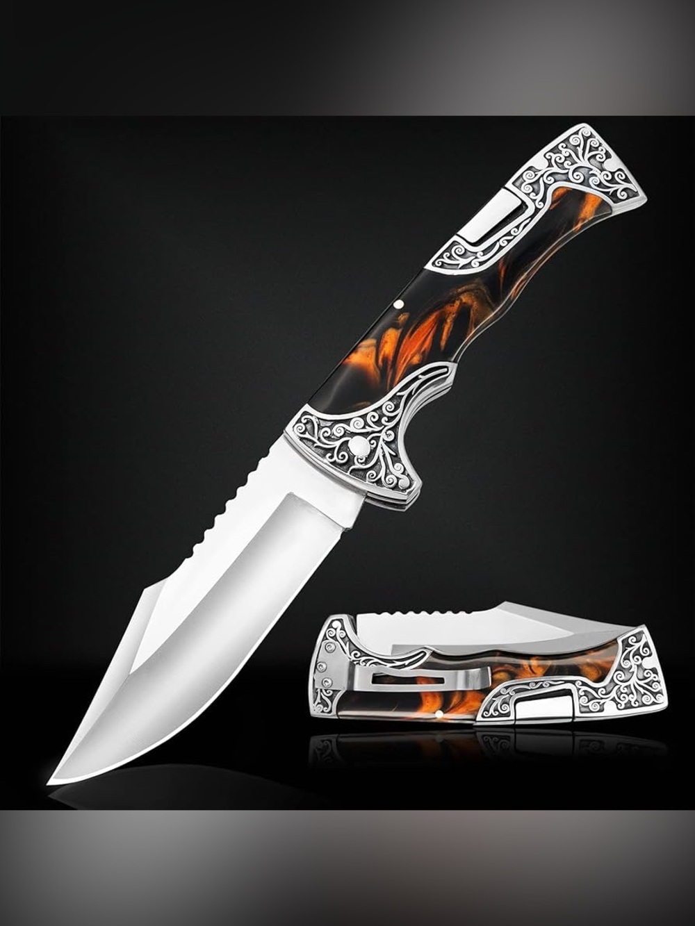 VALHALLA MAGE Pocket Folding Knife, Back Lock Pocket Knife
Sharp Blade, Cool EDC
